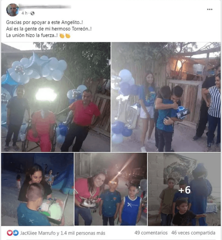 Celebran cumpleaños sorpresa a niño.