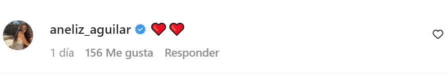 Su hermana Aneliz evitó subirse a la 'controversia' y se limitó a dejarle un par de emoticonos de corazón. 
<br>