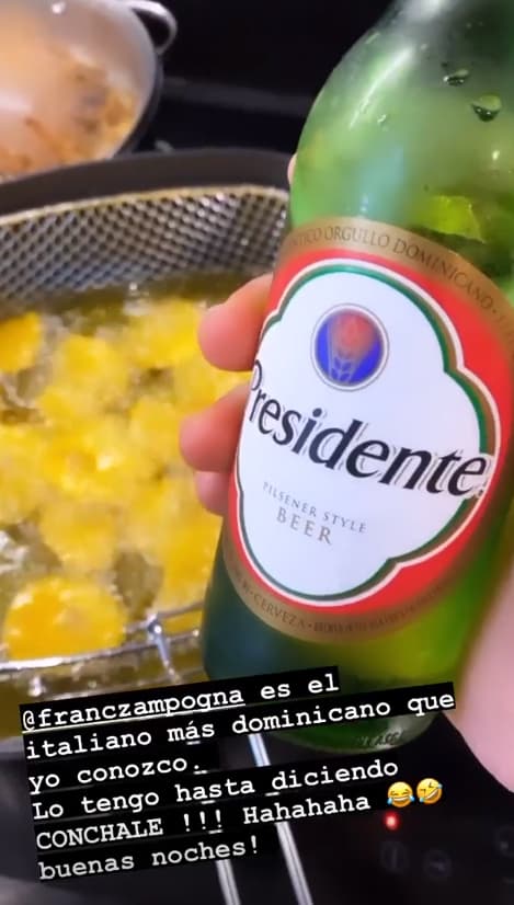 En las historias de Instagram, Francisca compartió que Francesco es "el italiano más domicano" que conoce, pues ya usa también las expresiones de su país.