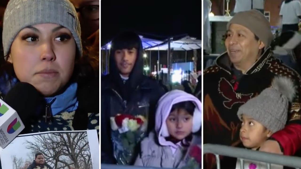 ¿Qué mueve a los hispanos en Chicago para peregrinar entre el frío hacia la Virgen de Guadalupe? Algunos por tradición, otros porque tienen una 'manda' que pagar a la Virgen por un milagro y otros piden porque su situación como inmigrantes mejore.
<b><a href="https://www.youtube.com/watch?v=Q3qj7T6oYQ8" target="_blank">Entra aquí para ver completa esta celebración de fe. </a></b>