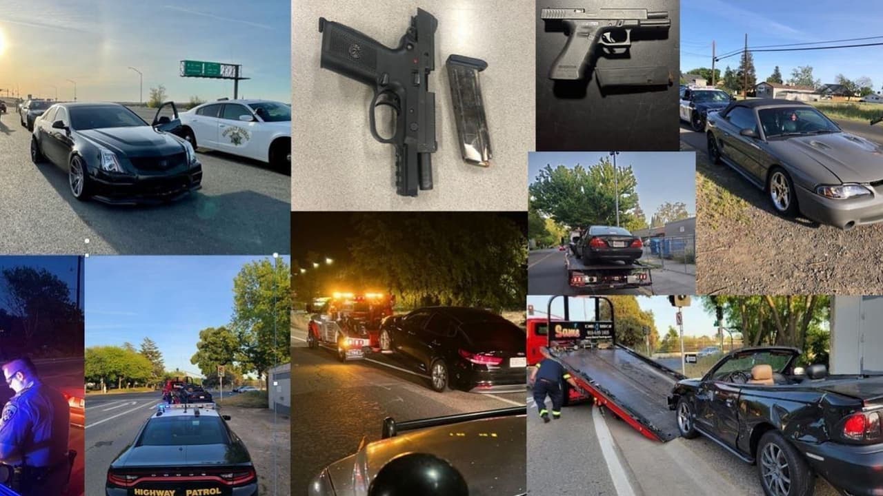 Incautan 28 vehículos en un operativo contra un 'sideshow' en Sacramento