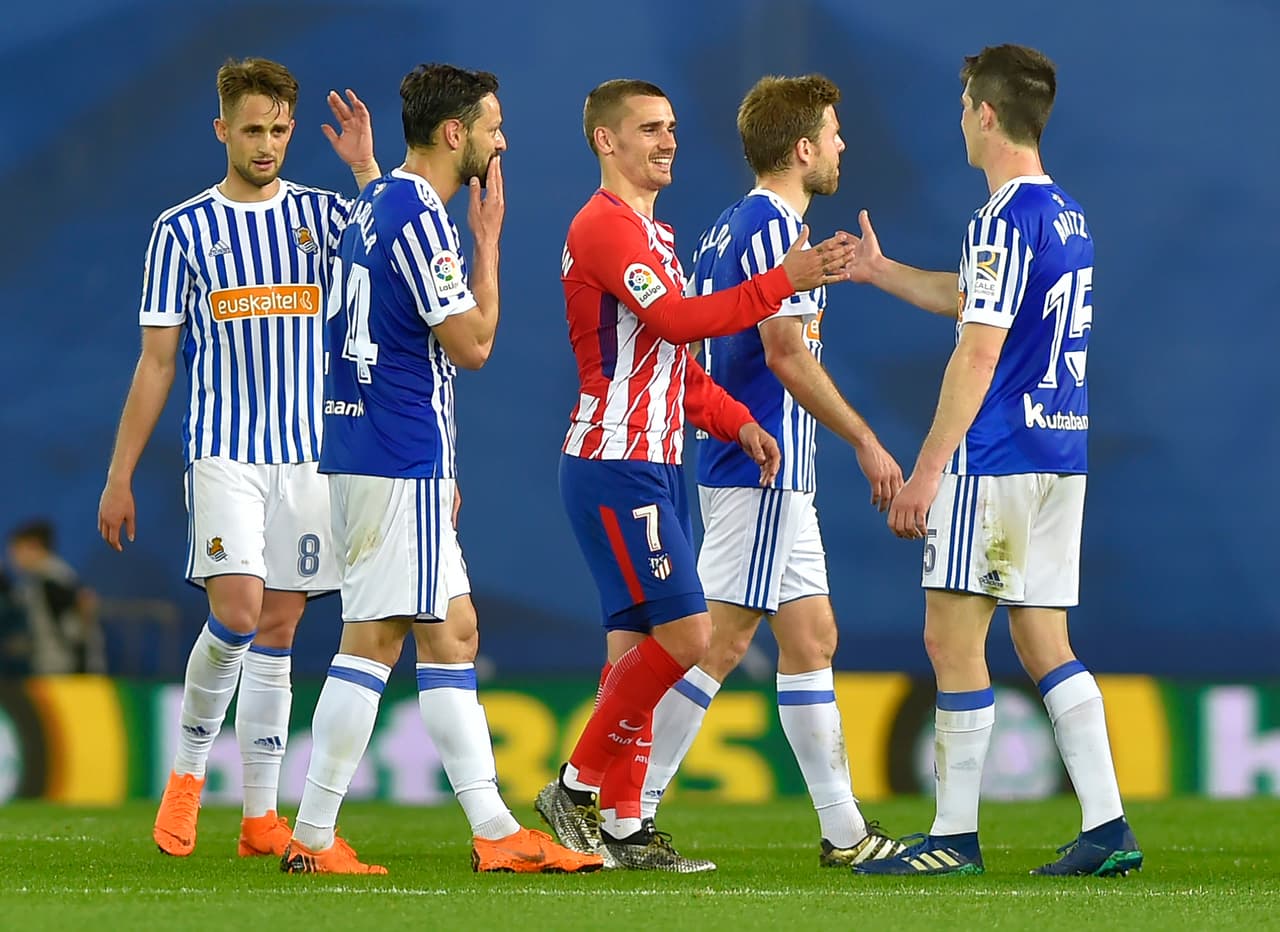 A pesar de la derrota, fue la oportunidad del francés Antoine Griezmann de saludar a sus viejos compañeros.