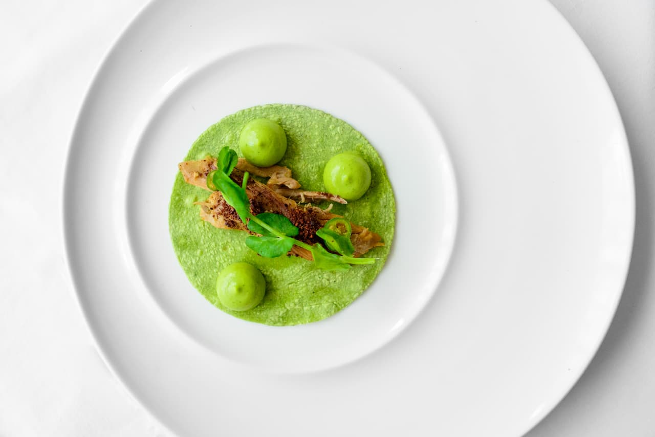 Taco del restaurante Pujol en la Ciudad de México