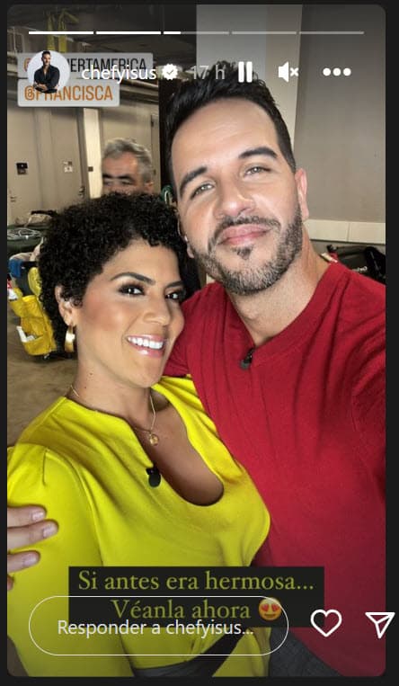 Chef Yisus también la felicitó y destacó la belleza de su amiga y compañera.