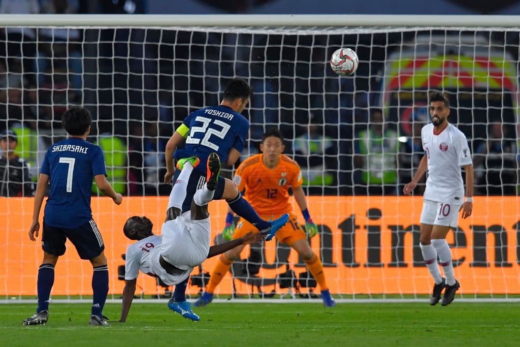 A los 12 minutos, con gol de chilena, espectacular, por parte de Almoez Ali, la selección catarí se fue al frente en el marcador.