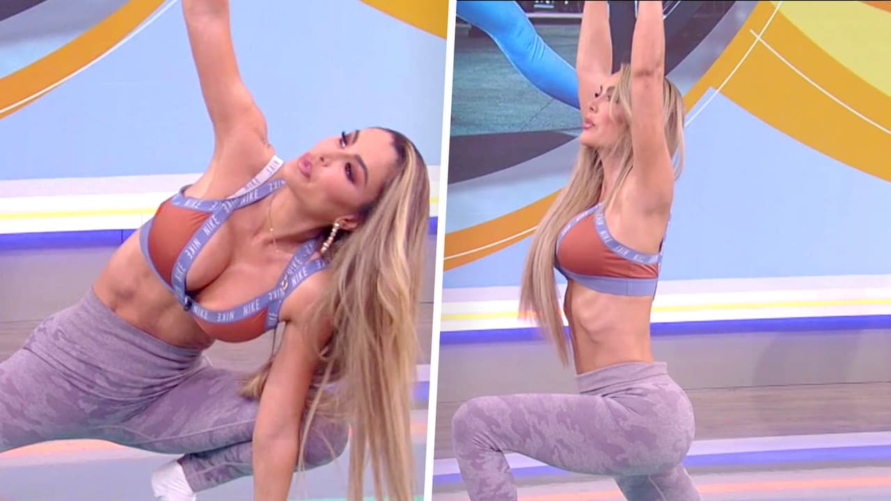 Ninel Conde nos mostró con Yudy Arias las mejores posturas de yoga para aliviar los dolores musculares