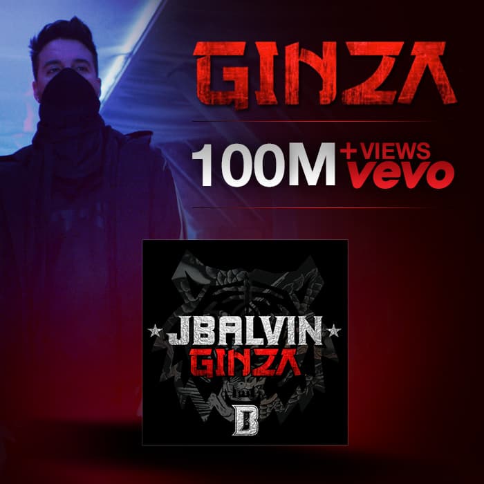 Gracias a 'Ginza', Balvin obtuvo su segundo número 1 en el chart del Hot Latin Songs de Billboard, además rompió record de vistas en la plataforma VEVO.