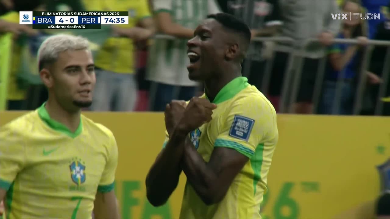 ¡Goleada! Luiz Henrique pone el cuarto con el zurdazo ante Perú