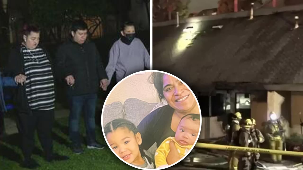 "No merecían morir así": Vecinos crean altar para recordar a los dos menores y su abuela que murieron en un incendio en West Covina   