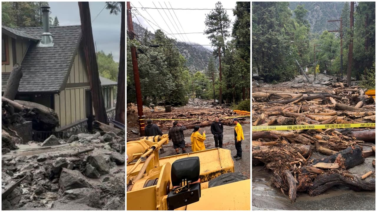 Lluvias en San Bernardino provocan deslizamientos y bloquean carreteras en comunidades de California