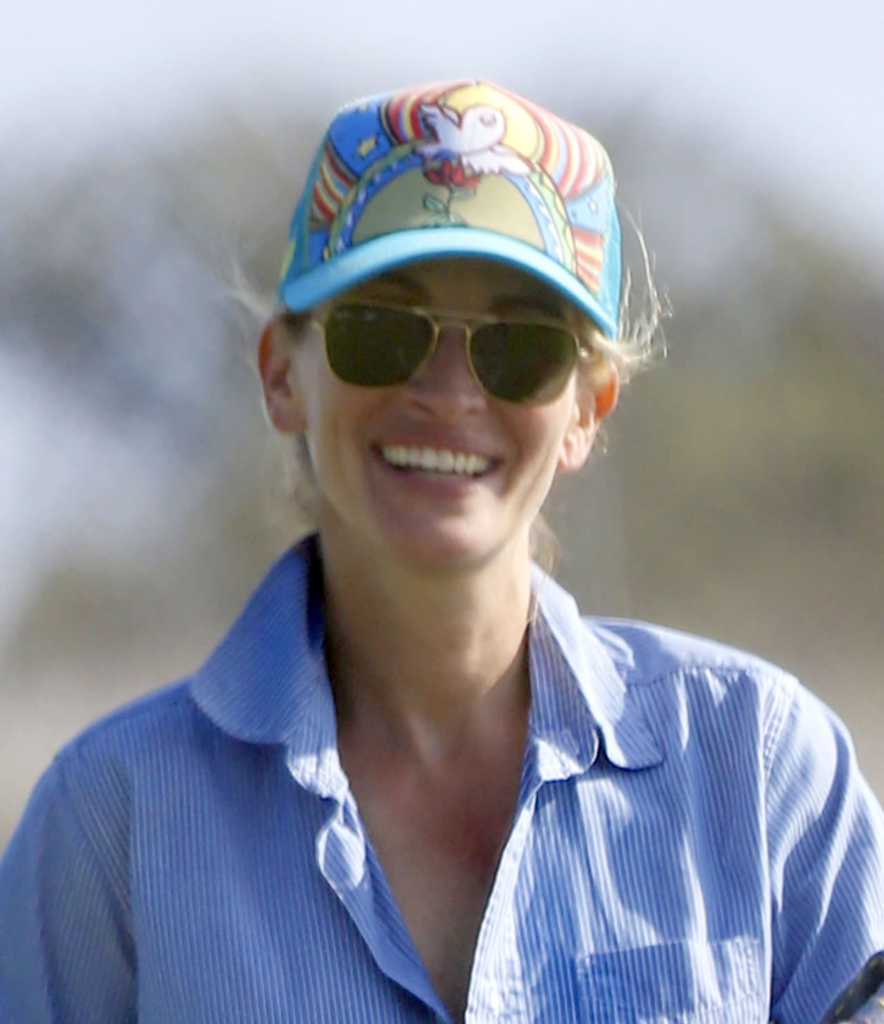 No dudó en sonreír para la cámara.