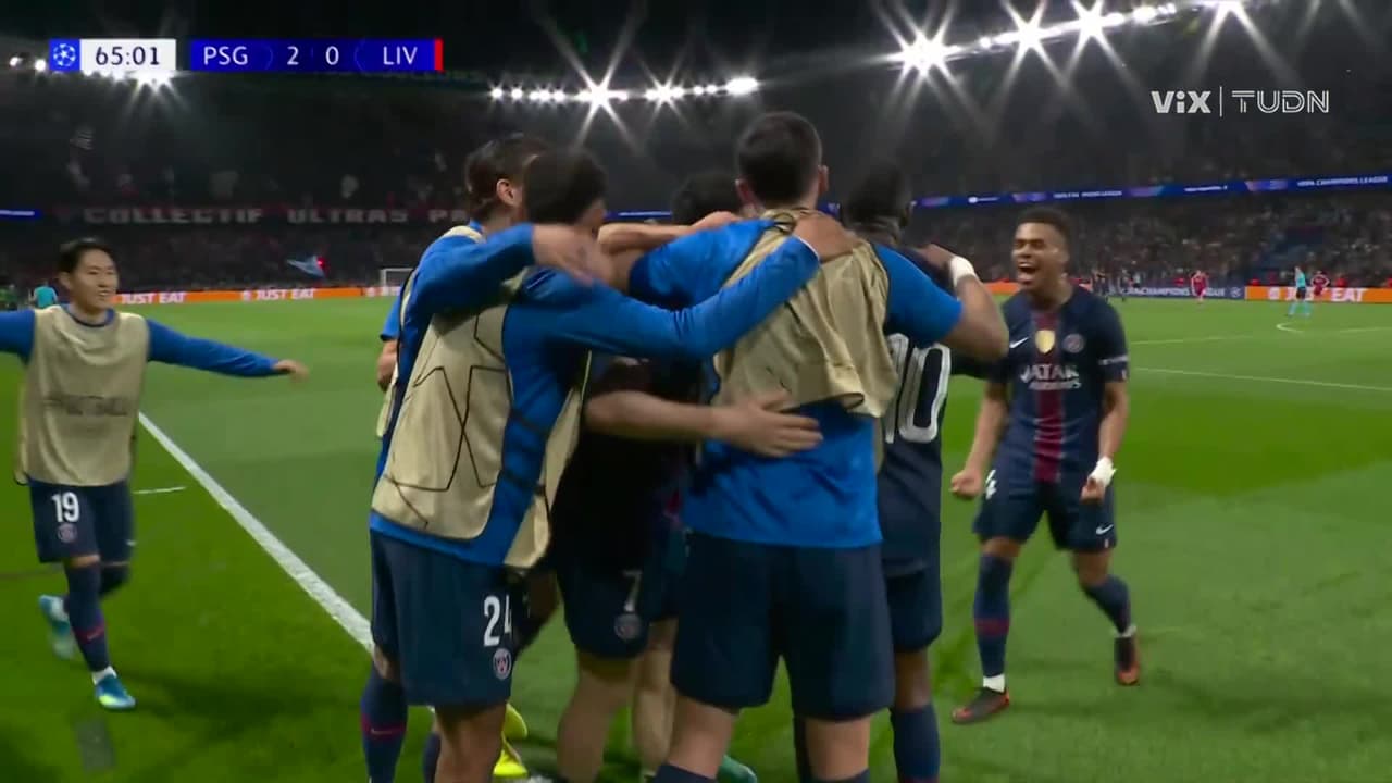 ¡Kvicha Kvarastskhelia hace el segundo del PSG y tienen al Liverpool contra las cuerdas!