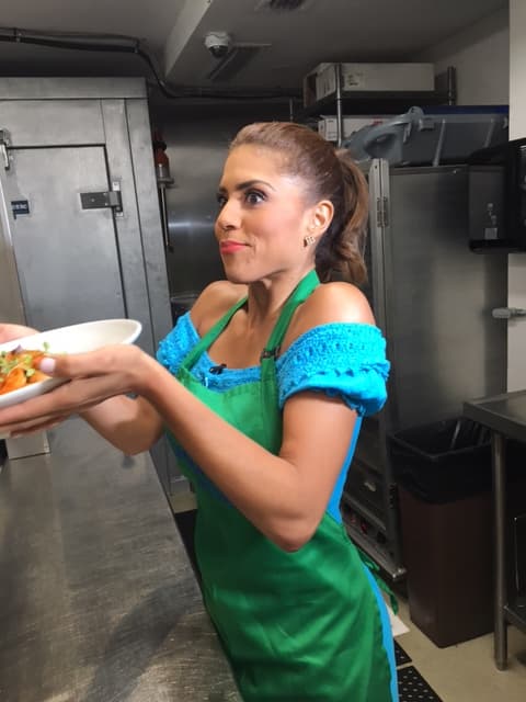 Francisca fue la que más se divirtió en la aventura gastronómica.