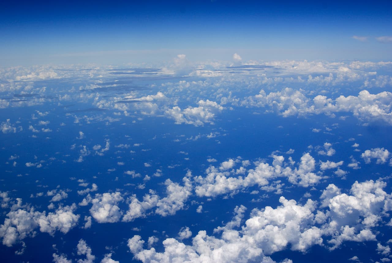 Nubes sobre el Golfo de México