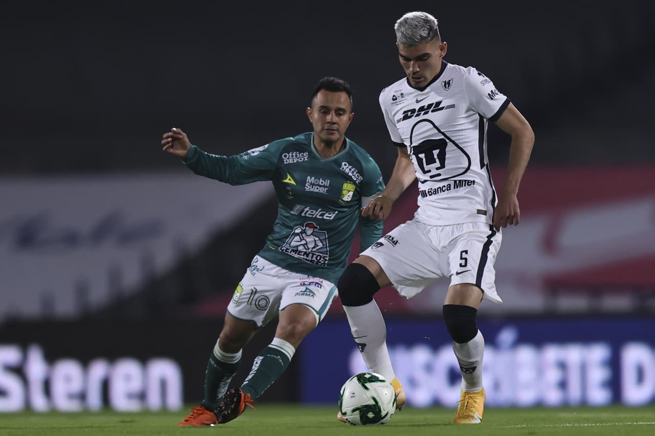 Con anotaciones de Carlos González y Emanuel Gigliotti, Pumas y León arrancan la final del Guard1anes 2020 con empate en Ciudad Univeristaria.