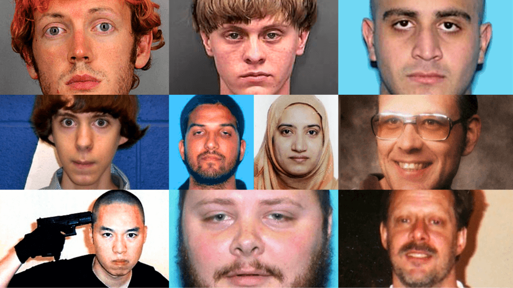 Por ser casos relativamente recientes y conocidos, se suman a esta lista
<b>James Holmes</b>, quien acribilló a 12 personas e hirió a 70 en una sala de cine de Colorado, y
<b>Dylann Roof</b>, un supremacista blanco que mató a nueve afroamericanos en una iglesia de Carolina del Sur. También, por ser el más reciente, a
<b>Kevin Neal</b>, autor del tiroteo en una comunidad rural del norte de California.