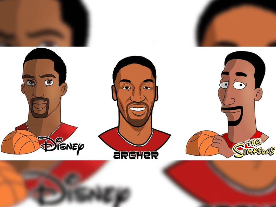 DinoTomic es un artista gráfico que dibuja diferentes personajes imaginando cómo se verían en diferentes series y caricaturas, esta vez ilustró a Michael Jordan, Scottie Pippen y Dennis Rodman, ex estrellas de Chicago Bulls.