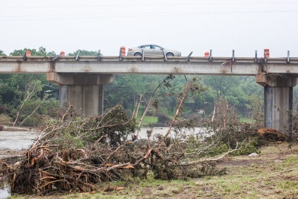 Algunas zonas de la capital texana quedaron bajo el agua luego de las intensas lluvias de los últimos días.