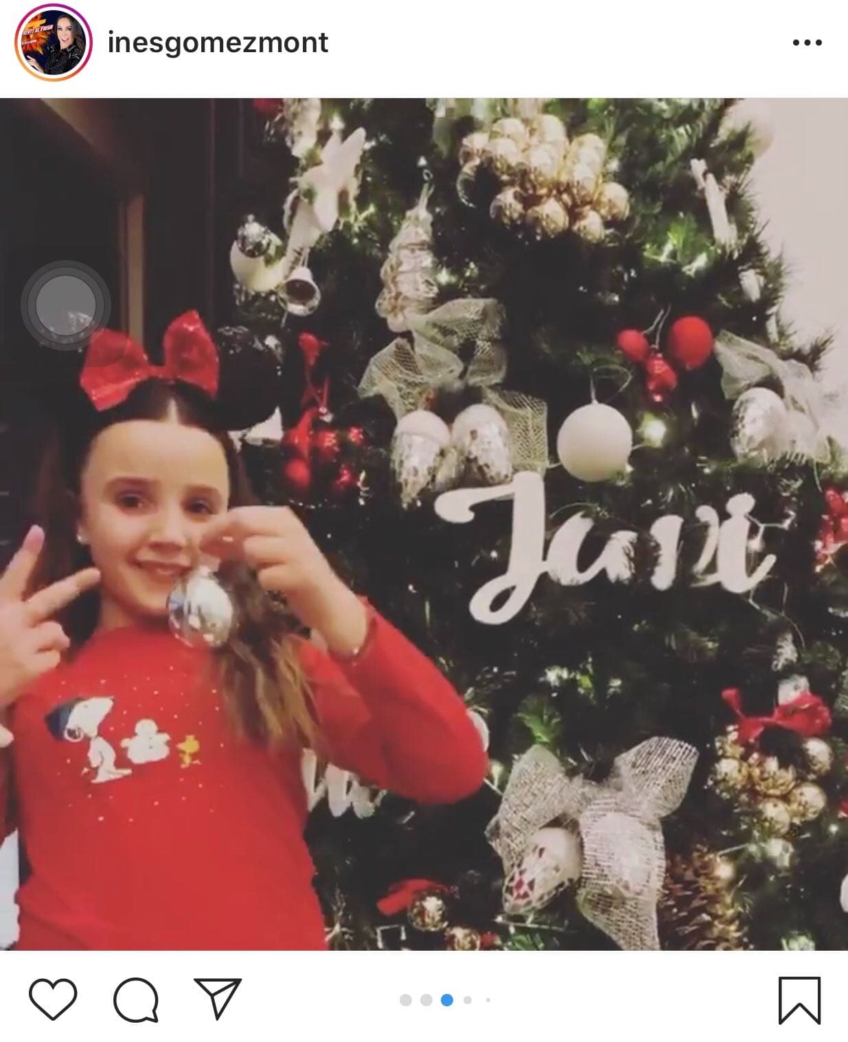 La tarea de la decoración no fue sencilla, en una de las historias de Instagram, Gómez Mont explicó que por poco tiran el árbol.