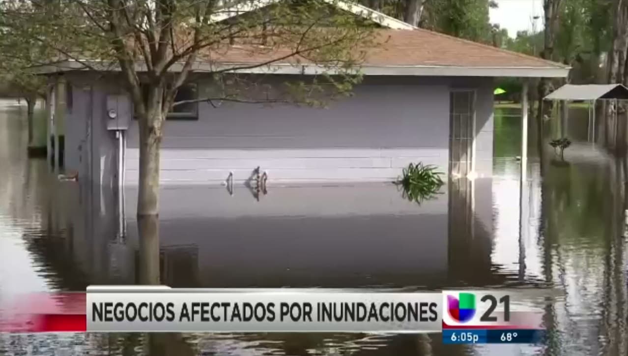 Negocios afectados por inundaciones