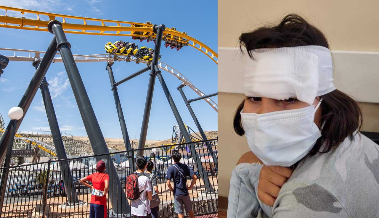 Un celular cae desde una montaña rusa en Six Flags Magic Mountain y deja herida a una niña de 8 años
