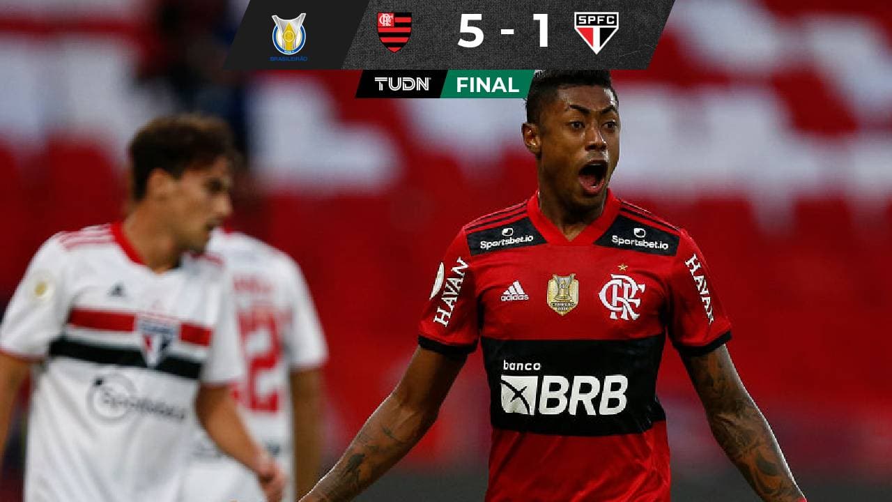 Con ‘hat-trick’ de Bruno Henrique, Flamengo goleó al Sao Paulo