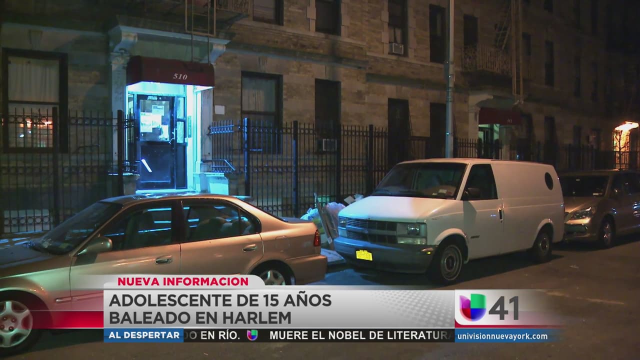 Hieren de bala a joven de 15 años en Harlem