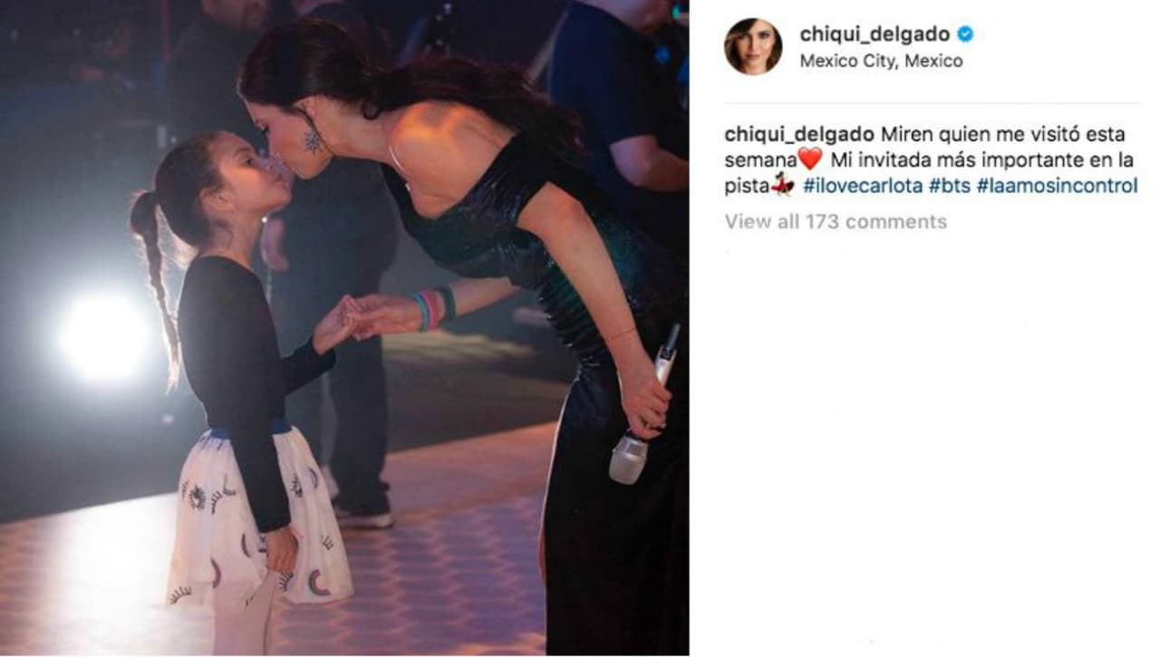 Chiquinquirá Delgado junto a su invitada "más importante" en la pista de Mira Quién Baila, la pequeña Carlota Valentina. ¡Que se repita la visita!