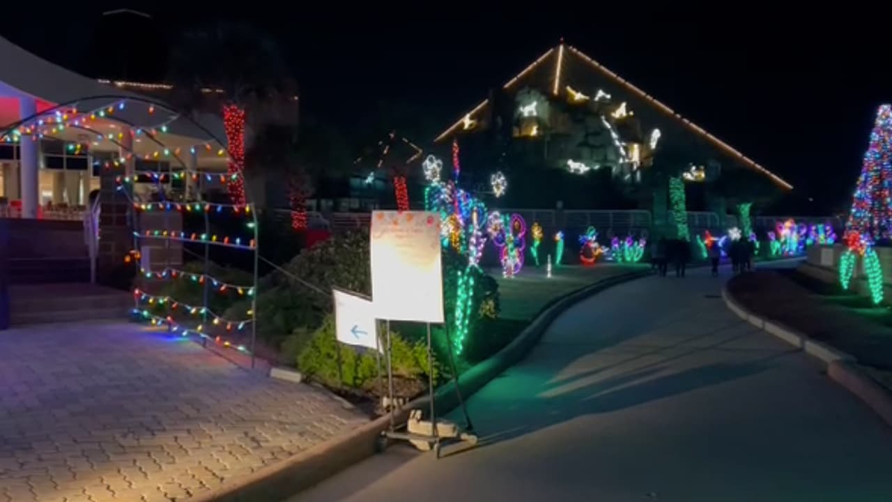 Moody Gardens se ha convertido en una tradición navideña en la que las familias disfrutan de un gran espectáculo.