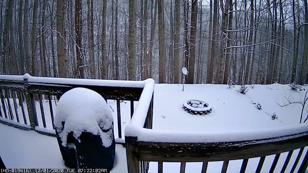 La nevada podría continuar en los condados de Ashe y Watauga hasta las 4 de la tarde.