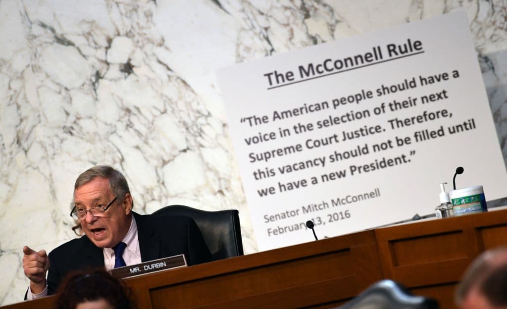 El senador Dick Durbin durante la sesión del jueves