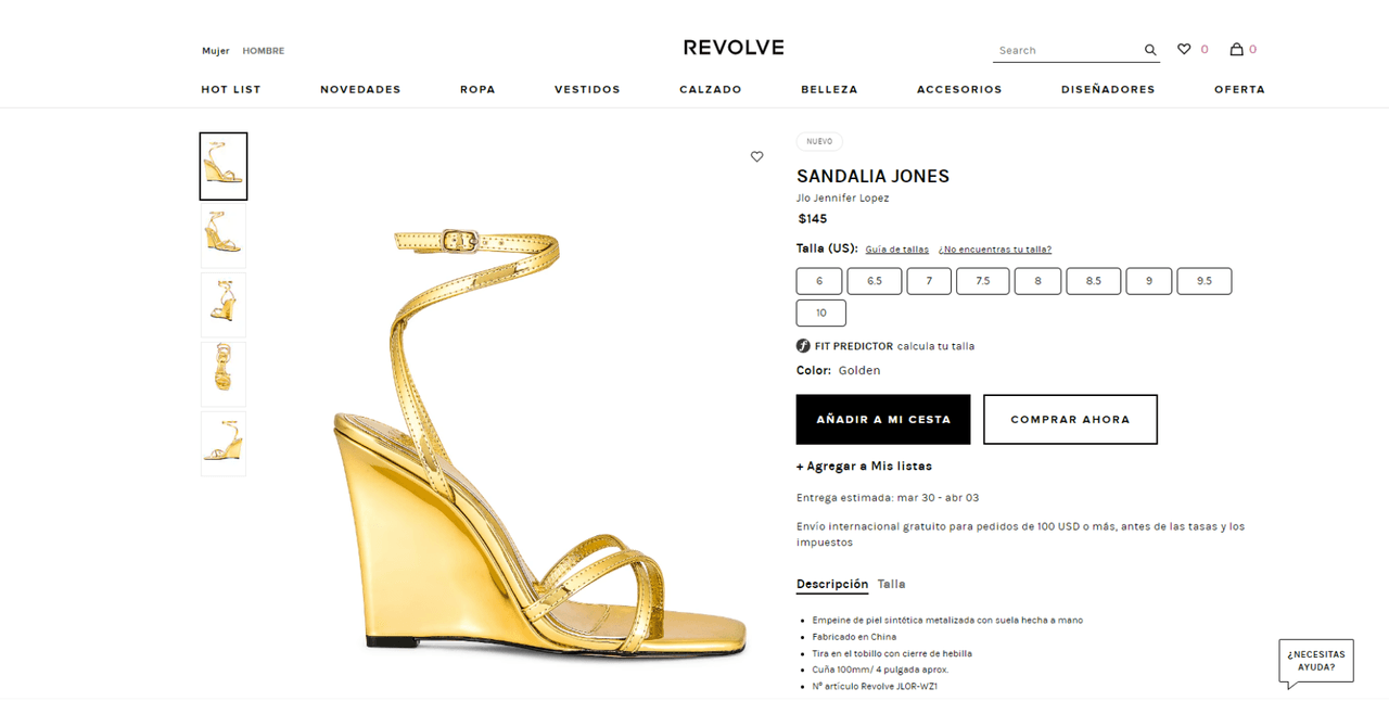 Los zapatos de la colección de Jennifer Lopez tienen precios de los 145 a los 205 dólares