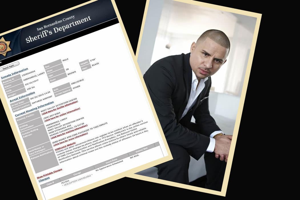 El pasado 25 de septiembre Larry Hernández fue detenido en el aeropuerto de Ontario, Los Ángeles por presunto secuestro. El intérprete está retenido en el West Valley Detention Center, en el condado de San Bernardino.