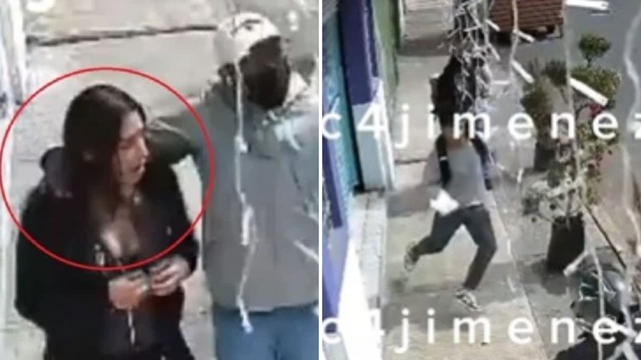 Joven abandona a su acompañante en pleno asalto y el ladrón lo regaña.