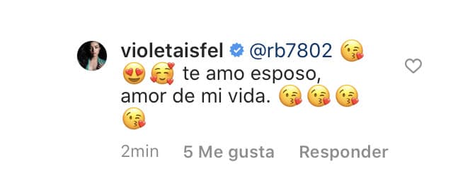 Isfel le contestó con un amoroso mensaje. 
<br>