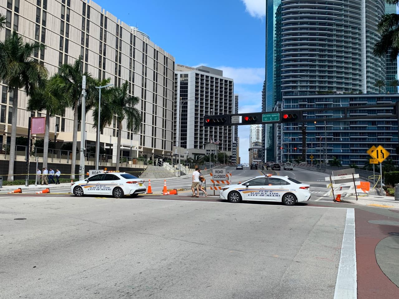 Abren el paso en el puente de Brickell sentido sur