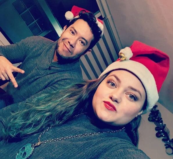 Andrea Lagunes y su novio, Luciano Sánchez.