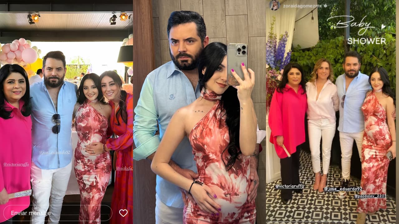 José Eduardo Derbez y su novia tuvieron un segundo 'baby shower' al que en esta ocasión sí acudió Victoria Ruffo y su hija Victoria Fayad.