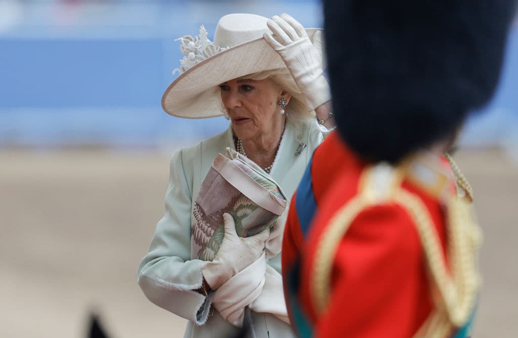 La reina Camila durante el desfile.