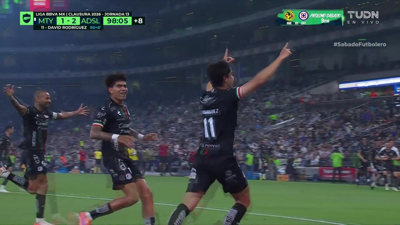 ¡Increíble! David Rodríguez clava el gol del triunfo vs. Monterrey en el 98'