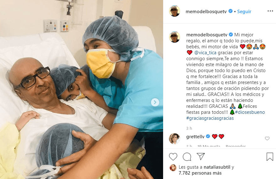 El esposo de Vica Andrade escribió en su publicación que el mejor regalo que recibió fue "el amor que todo lo puede, mis bebés mi motor de vida".