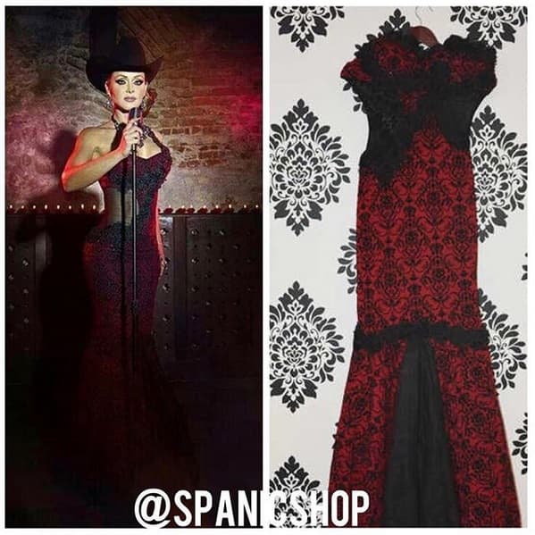 Como este vestido que llegó a ocupar en algunos shows.
<br>