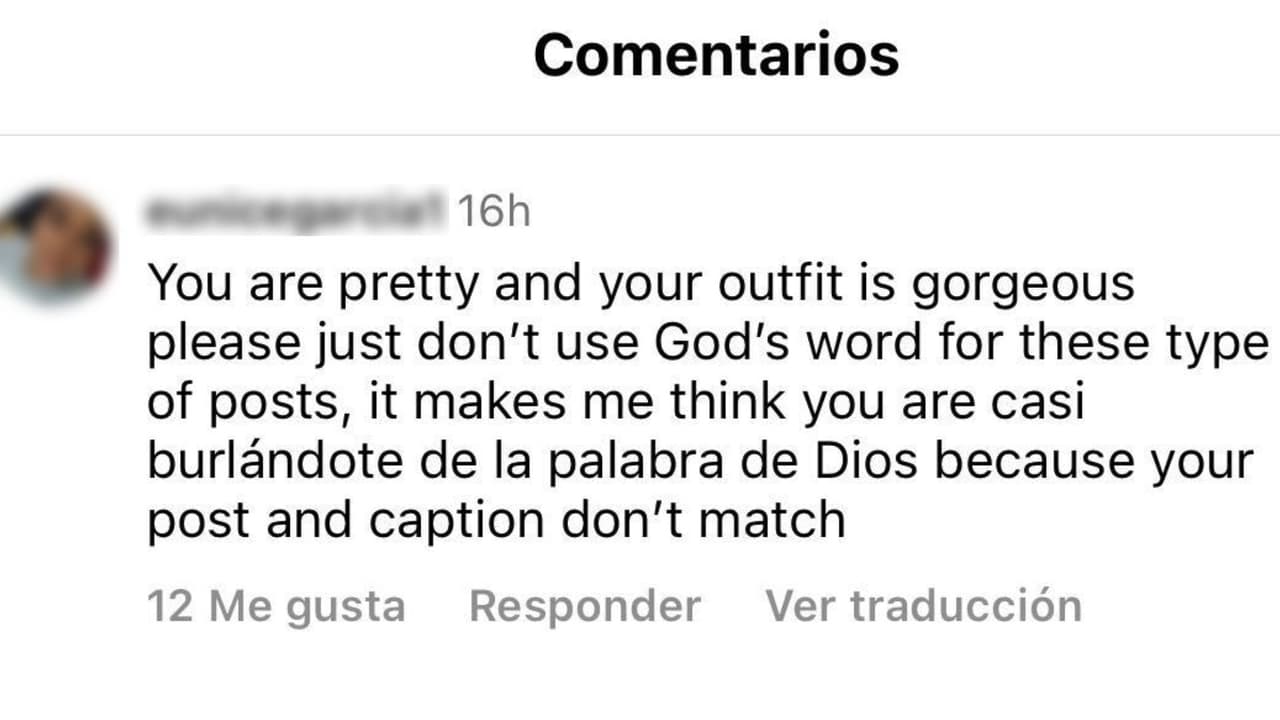 Jacqie Rivera fue duramente criticada por "usar la palabra de Dios" para lucir su look.
