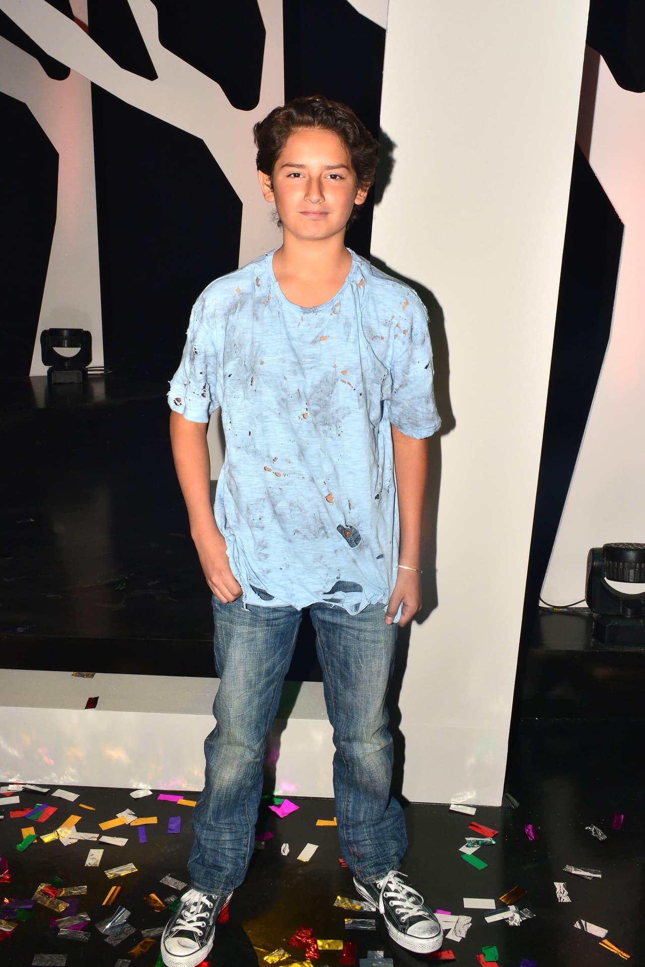 En la telenovela el productor también podría hacer un espacio para su hijo Emiliano, quien parece tomarse bastante en serio la actuación, pese a su corta edad.