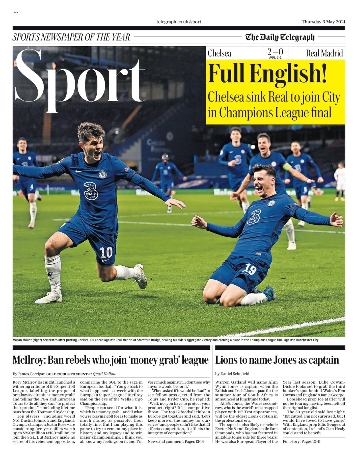 Las portadas de los diarios deportivos más importantes del mundo se ilustran con la eliminación del Real Madrid a manos del Chelsea.