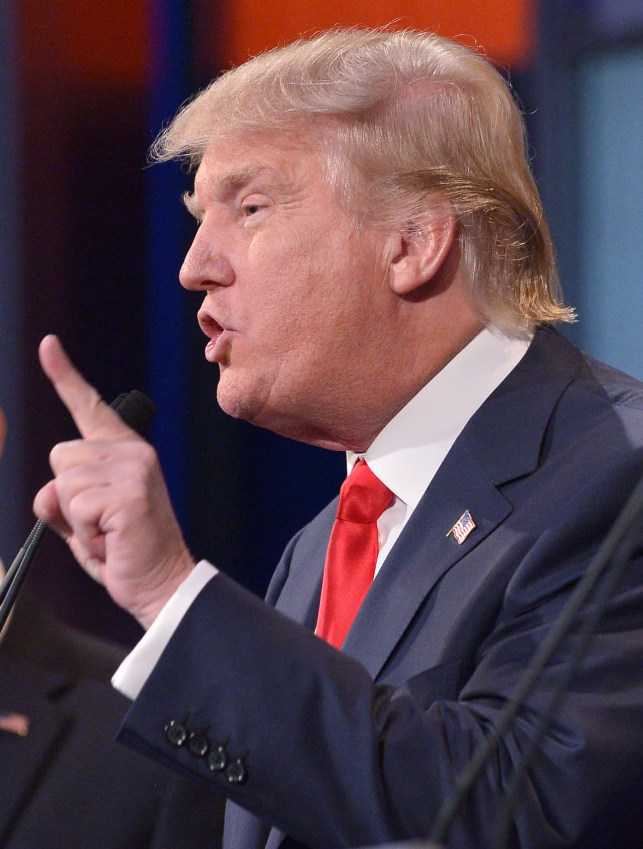 Donald Trump en el debate de los candidatos republicanos.