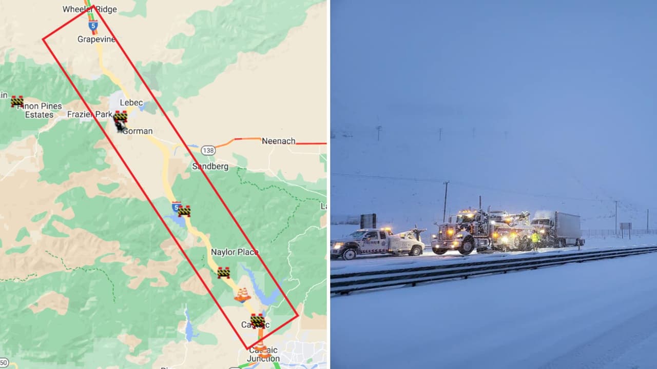 Mantente alerta a las noticias y evita las carreteras cerradas por las nevadas.