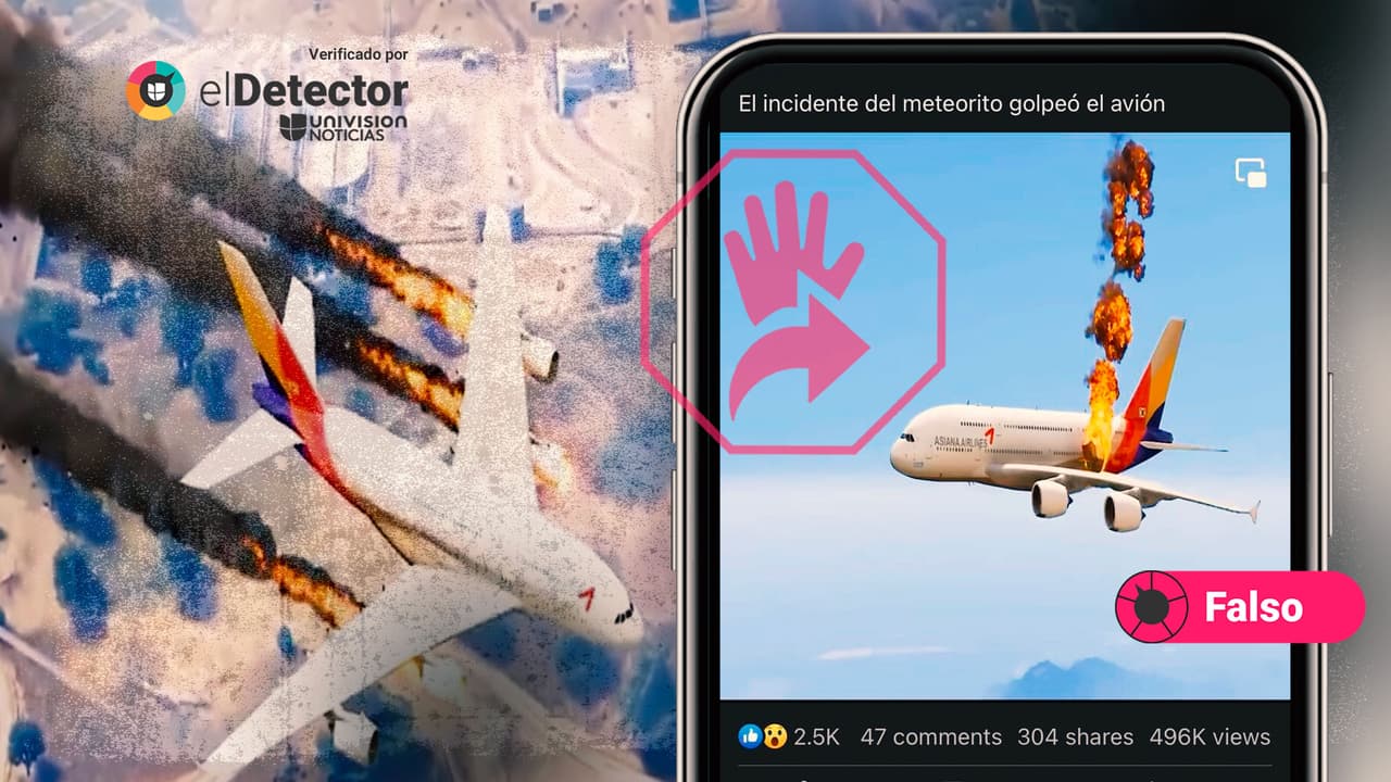 No hubo incidente entre un avión y un meteorito: son imágenes de un videojuego