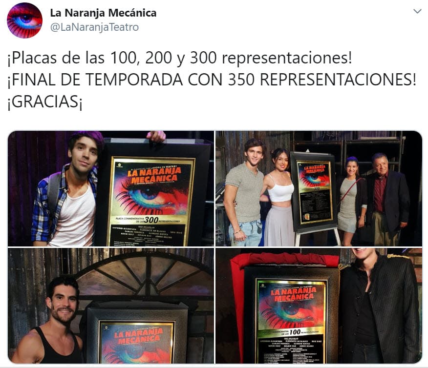 "Creo que no debe de terminar esta obra, y lo que sí les pido a la prensa ya que son tan aguerridos, sí les pido que ustedes 
<b>ayuden a que venga mucha gente a ver esta obra</b>, esta obra es importante para este país, y para la cultura de nosotros, es una obra importantísima. Me pelee con la prensa cuando entraba, bueno ellos se pelearon conmigo, pero 
<b>yo amo el teatro más que a mi vida</b>", asintió. 
<br>