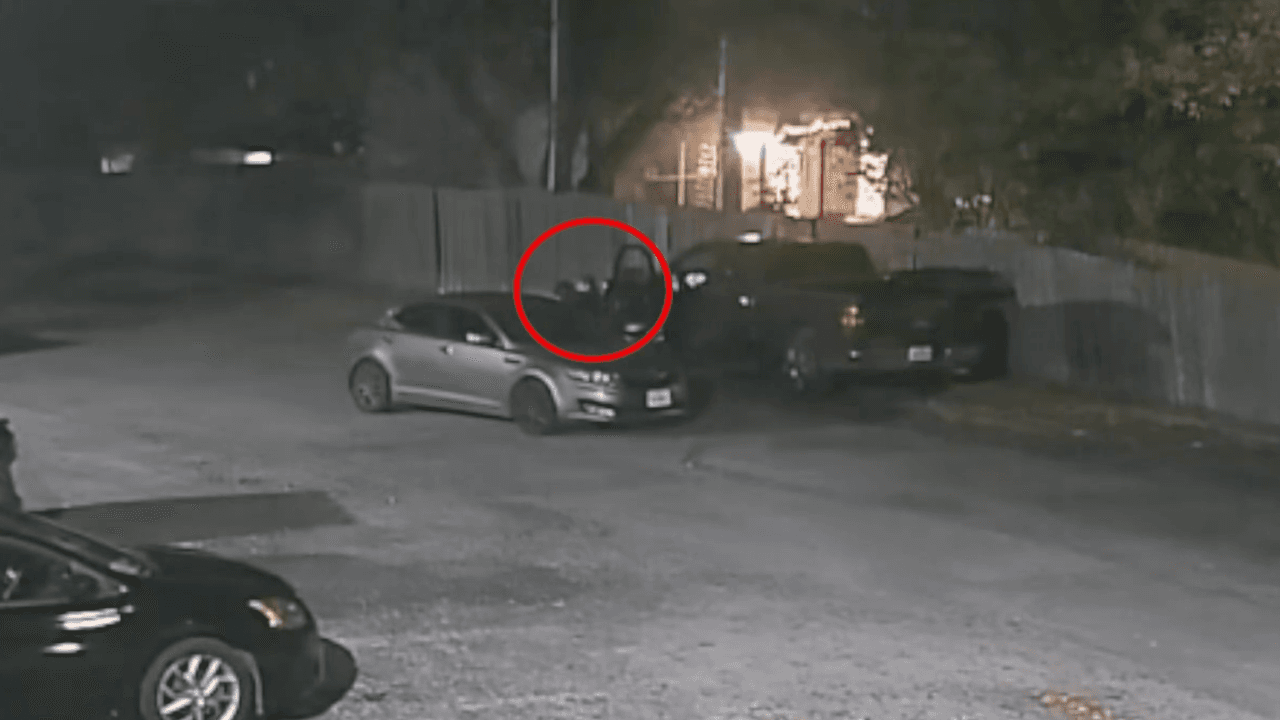 <h2 class="cms-H2-H2"><b>Una segunda persona de interés es captada saliendo del Kia donde luego hallaron cadáveres de Savanah y Matthew</b></h2>
<br>Cuando la persona de blanco se acerca al Kia Optima, otra persona que trae puesta ropa oscura sale de este carro. 
<b>Esta persona se pone junto al primer sospechoso.</b> En las imágenes, la presencia de esta segunda persona de interés es menos visible que de la que se baja de la camioneta pick-up.